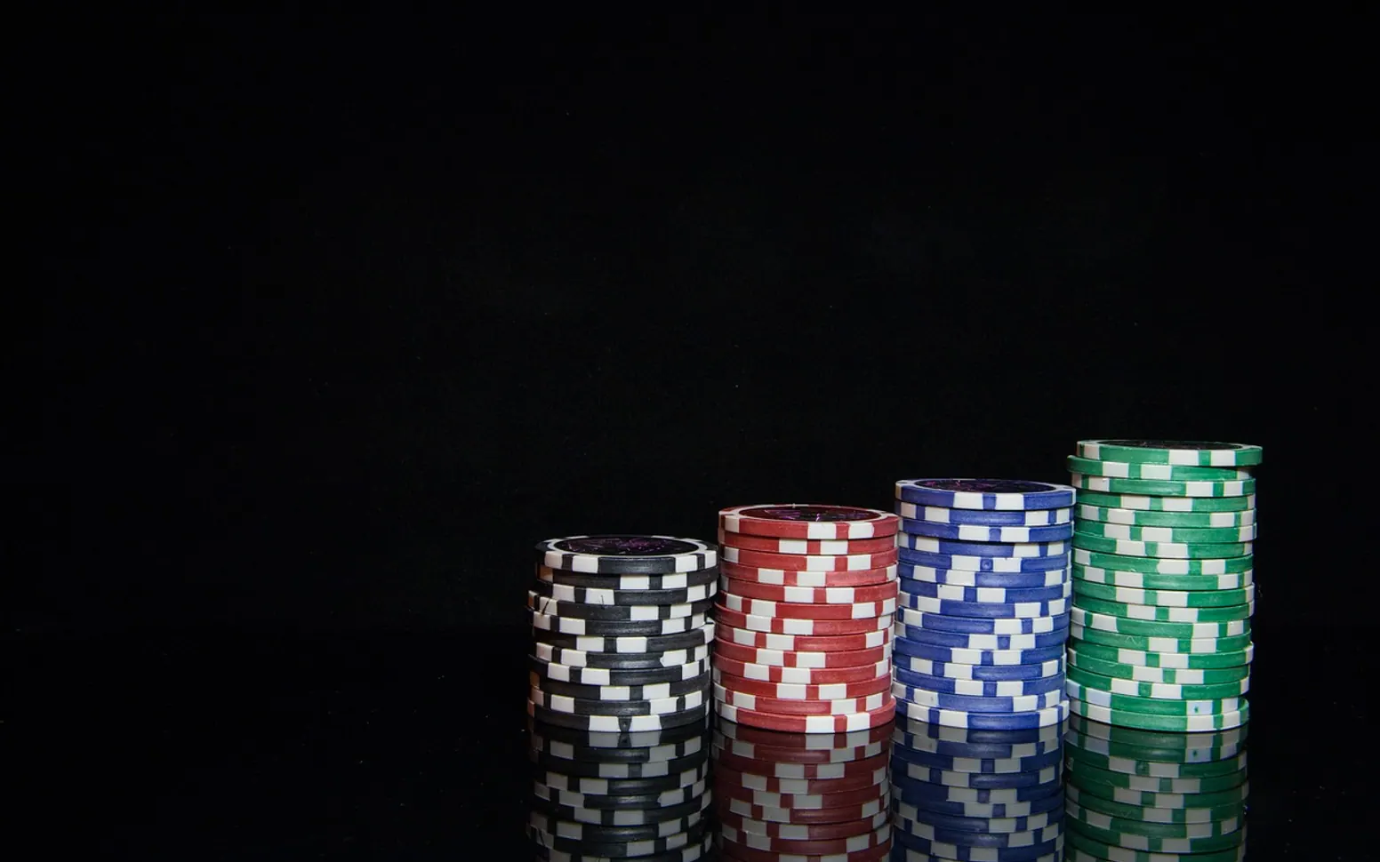 Poker chips, gambling and casino