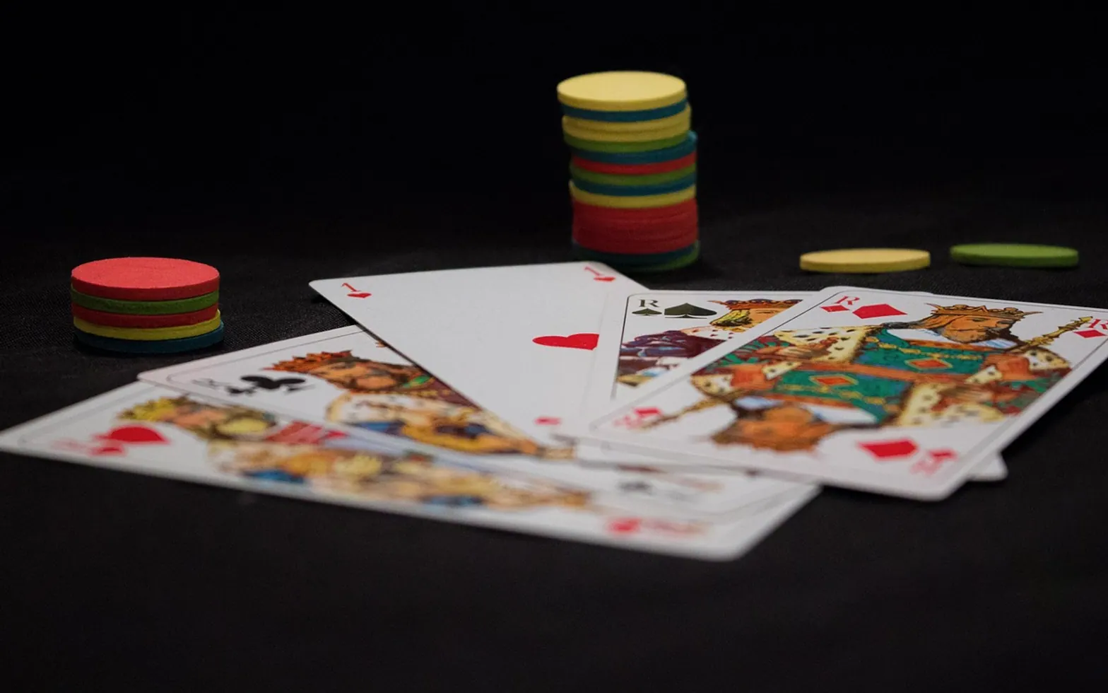 Card game, cards and king